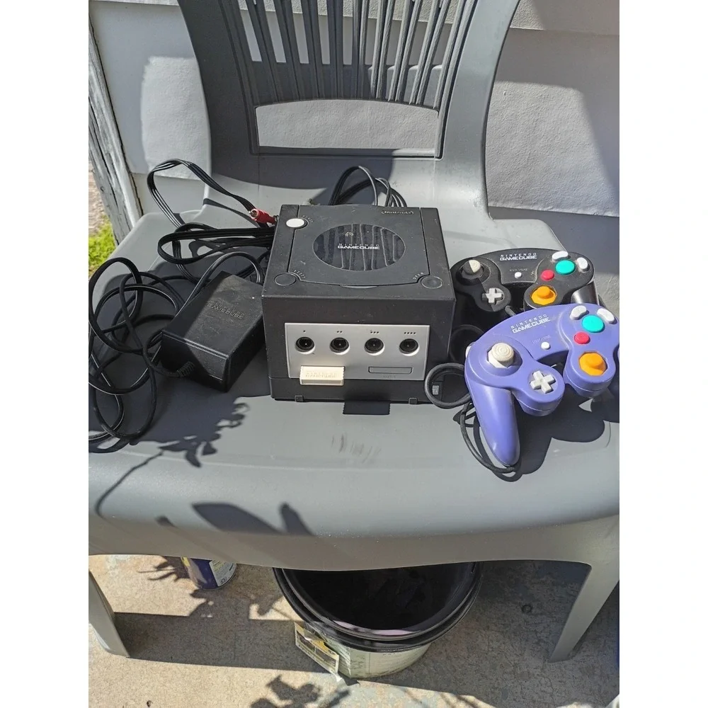 Nintendo GameCube DOL-101 HDMI Black Extra Controller, Memory Card- Tested Works